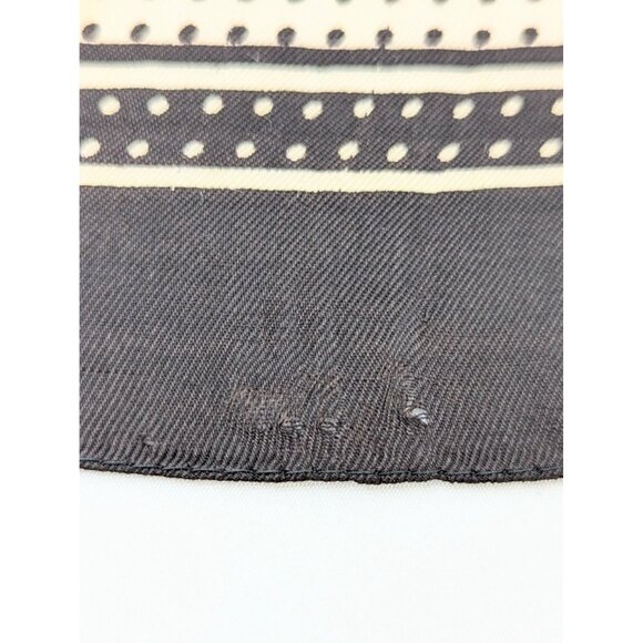 Vintage 1950s Italian Silky 26" Square Brown Polka Dot Scarf Retro MCM Scarf - Picture 6 of 8